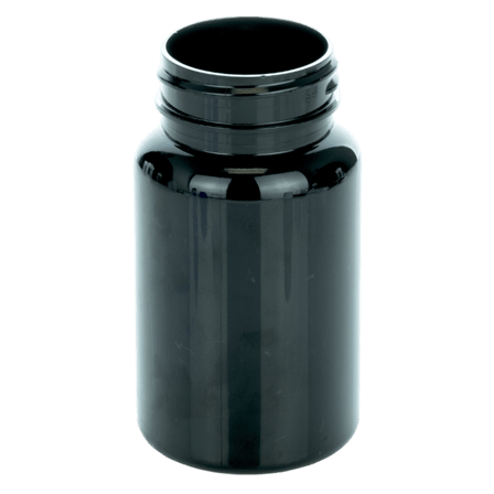 120cc Dark Amber PET Plastic Packer Bottle 38-400(500/case)
