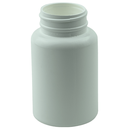 120cc White HDPE Plastic Packer Bottle 38-400(500/cs)