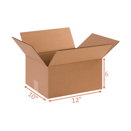 12x10x6 Corrugated Kraft Shipping Box