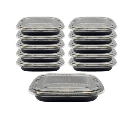 14.17'' x 14.17'' x 1.97'' Square sushi containers with clear lids.png