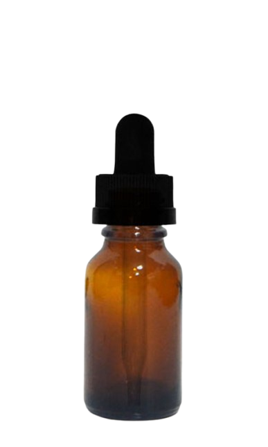 15 ml Amber Euro Round Glass Bottle with 18-415 Neck Finish - (495/Case)