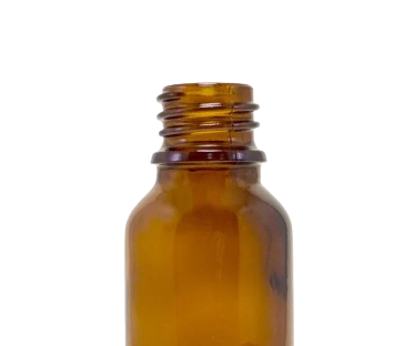 15 ml Amber Euro Round Glass Bottle with 18-415 Neck Finish - (495/Case)