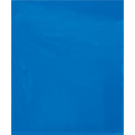 15 x 18" - 2 Mil Blue Flat Poly Bags (100 Pack)