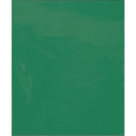 15 x 18" - 2 Mil Green Flat Poly Bags