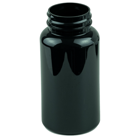 150cc Black PET Plastic Packer Bottle 38-400(400/case)