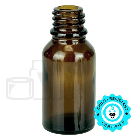 15ml Amber Euro Glass Bottle 18-415(468/case)
