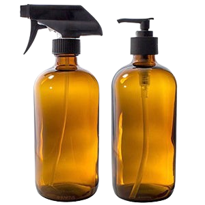 16 oz Amber Boston Round Bottle With 28-400 Neck Finish - (60/Case)