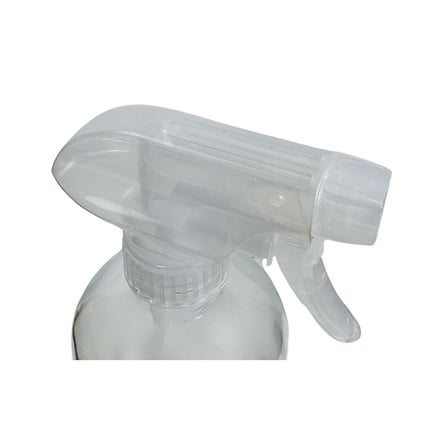 16 oz. Clear Boston Round Glass Bottle with Clear Trigger Sprayer