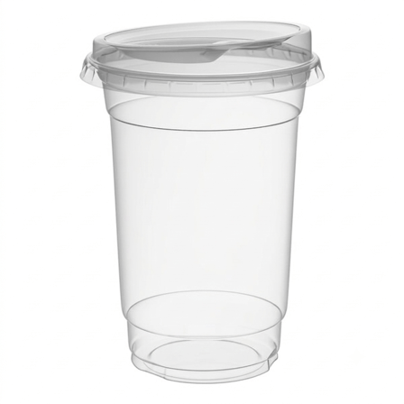 16 Ounce Clear PET Plastic Cold Cup with Sip Lid.png
