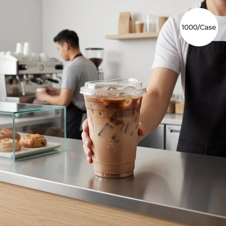 16 oz Clear PET Plastic Cold Cup with Coffee Inside.png