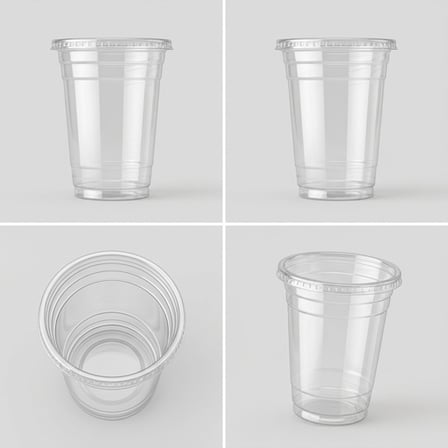 16 oz Clear PET Plastic Cold Cup Showing from Diffrent Angles.png