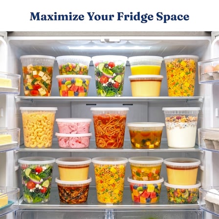 16 oz Clear PP Plastic Round Deli Container with Airtight Lid - (240/Case) - Thumbnail 6