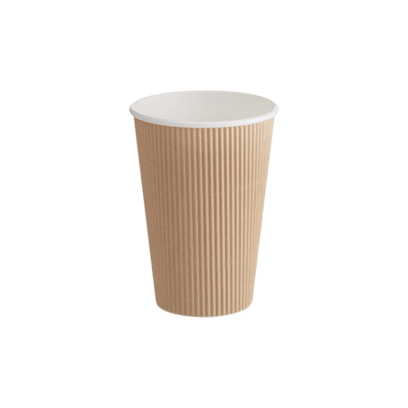 16 oz. Kraft double wall ripple paper hot cup.png