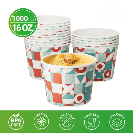 16 oz. Retro-inspired print paper food cup with soup inside.jpg