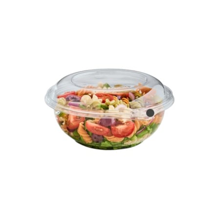 16 Ounce Round PET Plastic Tamper-Evident Bowl with Fresh Salad.jpg