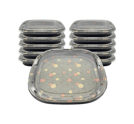16.14'' x 16.14 ''x 2'' Square sushi containers with clear lids.png
