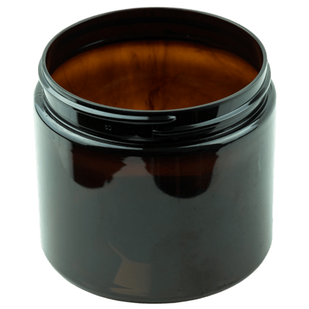 16oz PET Plastic SS Jar - Dark Amber - 89-400 (Tray Pack)
