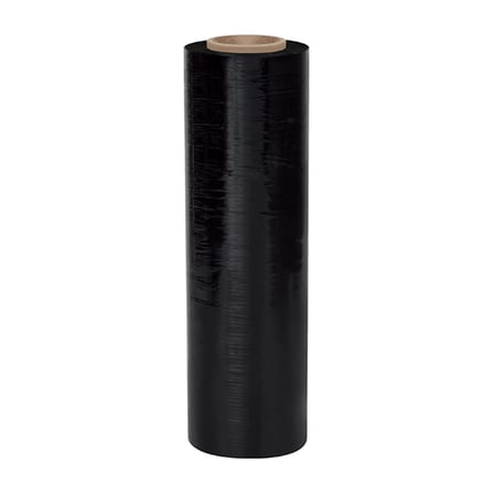 18" x 59 Gauge x 1500' Opaque Black Hand Stretch Film