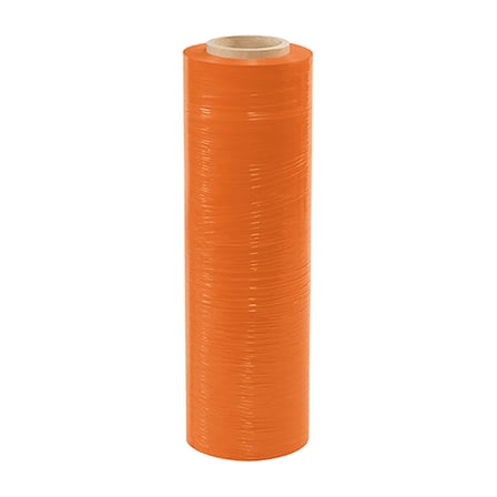 18" x 59 Gauge x 1500' Orange Color-Tinted Hand Stretch Film