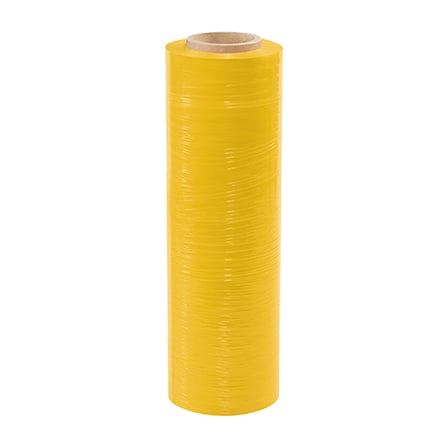 18" x 59 Gauge x 1500' Yellow Color-Tinted Hand Stretch Film