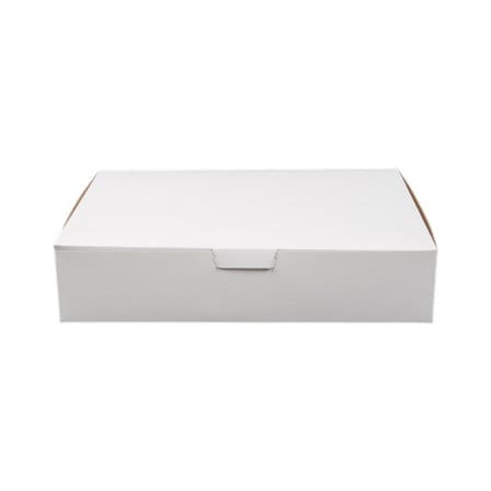 19 × 14 × 4 White Cake Bakery Box, 1-Piece, Lock Corner, Half Sheet.jpg