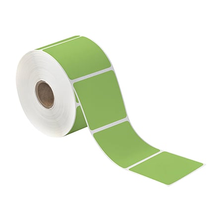 2 1/2 x 1" Green Desktop Direct Thermal Label
