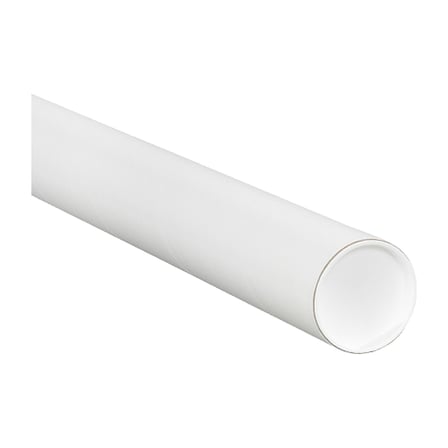 2 1/2 x 30" White Tubes with Caps