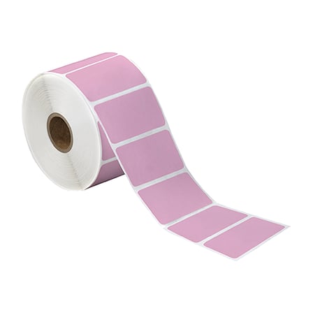 2 1/4 x 1 1/4" Pink Desktop Direct Thermal Label