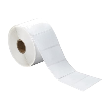 2 1/4 x 1 1/4" White Removable Direct Desktop Thermal Labels