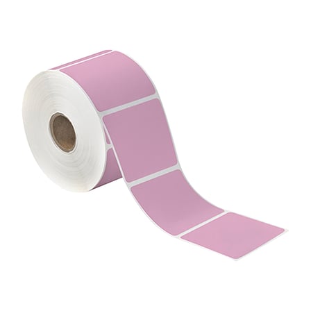 2 1/4 x 2" Pink Desktop Direct Thermal Label
