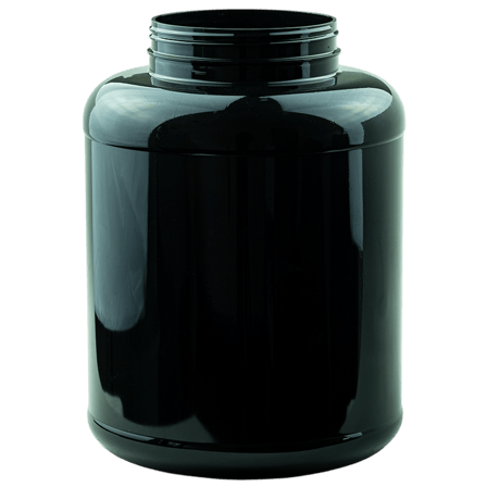 2 Gallon (256oz) Black PET Plastic Jar - 120/400 (Tray packs)