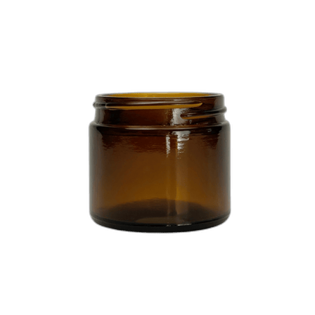 2 oz. Amber Glass 53-400 Straight Sided Round Jar