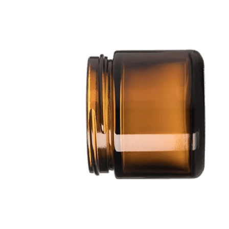 2 oz Amber Glass Straight-Sided Round Jar with 53-400 Neck Finish - (168/Case)
