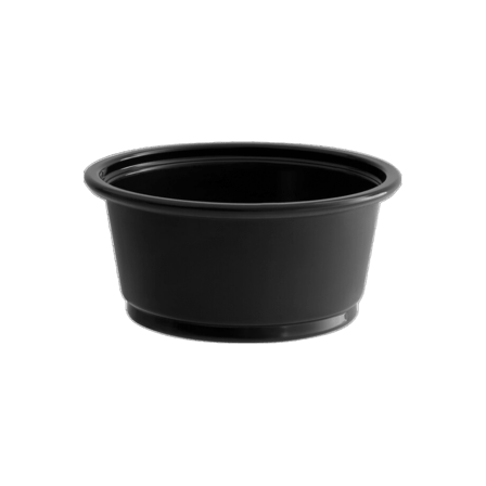2 oz Black Plastic Souffle Cup/Portion Cup