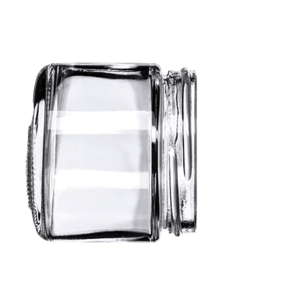 2 oz Clear Glass Straight-Sided Round Jar with 53-400 Neck Finish - (168/Case)