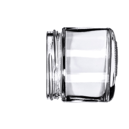 2 oz Clear Glass Straight-Sided Round Jar with 53-400 Neck Finish - (168/Case)