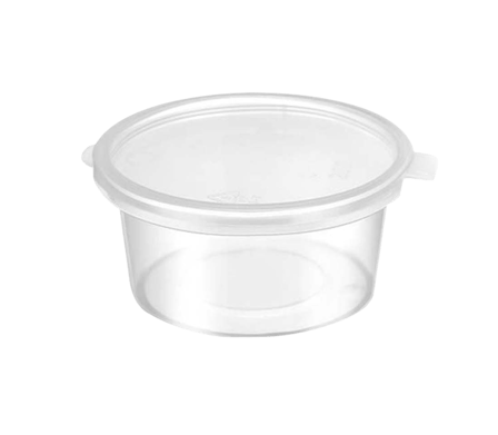 2 oz. Clear Plastic Portion Cups / Souffle Cups with Lids - (1000/Case)