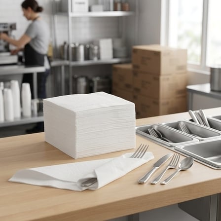 White 2-Ply Dinner Napkin 17" x 15" - (3000/Case) product image