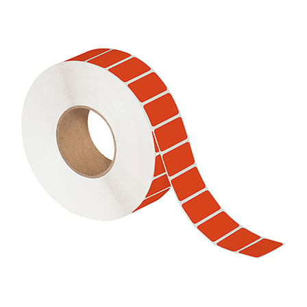2 x 1" Red Thermal Transfer Labels