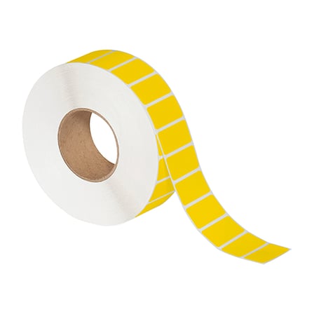 2 x 1" Yellow Direct Thermal Labels