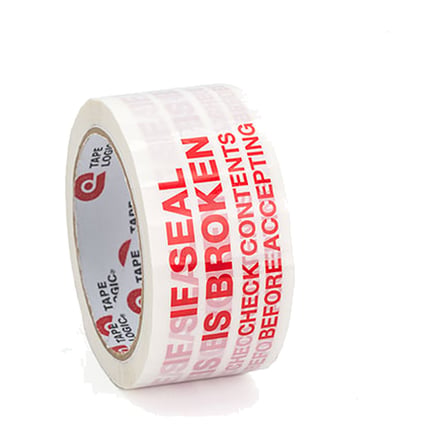 2" x 110 yds. - "Stop If Seal Is Broken" (6 Pack) Messaged Carton Sealing Tape – 2.2 Mil