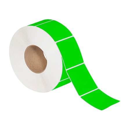 2 x 3" Fluorescent Green Thermal Transfer Labels