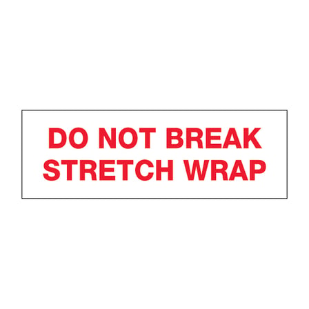 2" x 55 yds. - "Do Not Break Stretch Wrap" (6 Pack) Messaged Carton Sealing Tape – 2.2 Mil