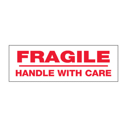 2" x 55 yds. - "Fragile Handle With Care" (6 Pack) Messaged Carton Sealing Tape – 2.2 Mil