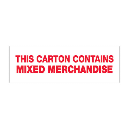 2" x 55 yds. - "Mixed Merchandise" Messaged Carton Sealing Tape – 2.2 Mil
