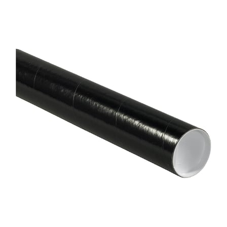2 x 9" Black Tubes with Caps