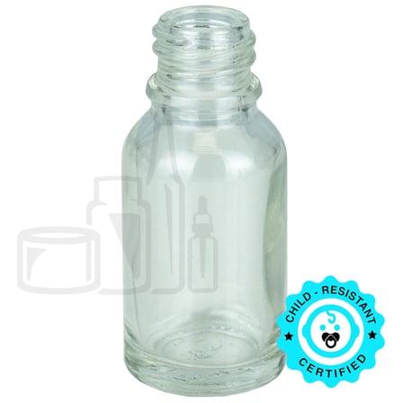 20ml Clear Glass Euro Bottle 18-415(468/case)