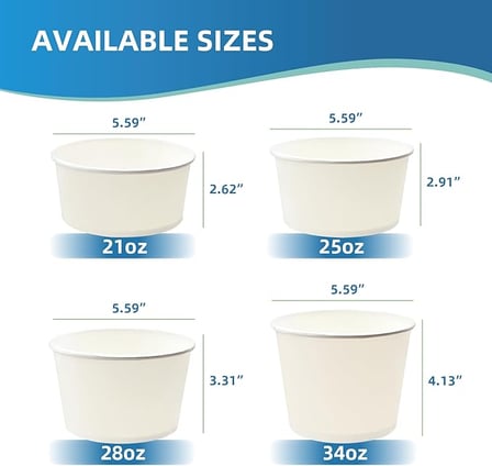 Multiple sizes of white paper food containers.jpg