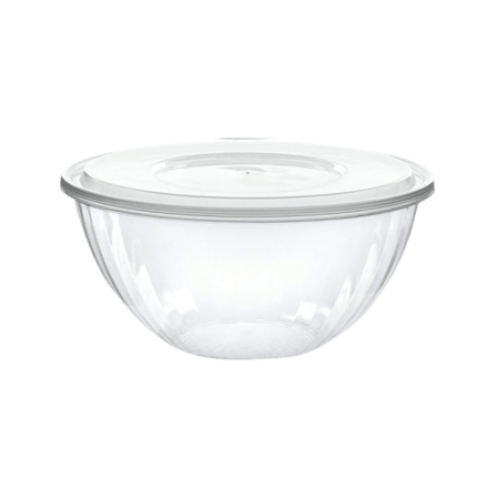 24 oz Clear Round Salad Bowl with Lid