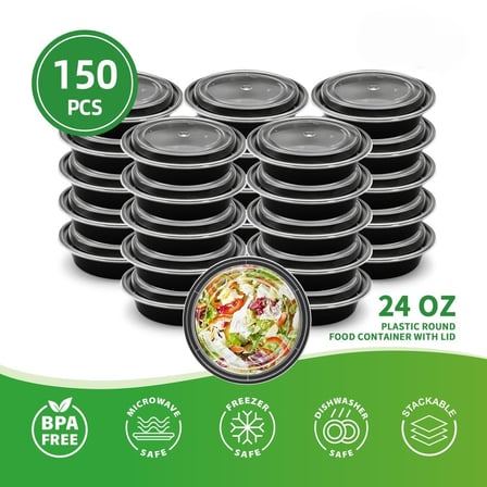 Case of 24 oz Black Round Microwavable Heavy Weight Containers with Lids.jpg